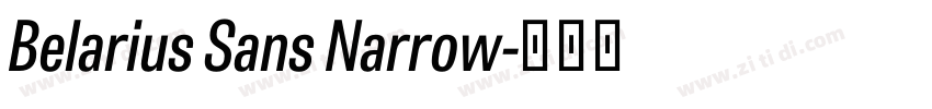 Belarius Sans Narrow字体转换